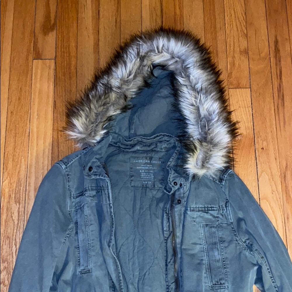 Green American Eagle Winter Jacket - image 3